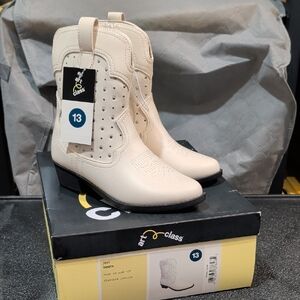 Girls Jovi Boots White Zipper Size 13 NWT